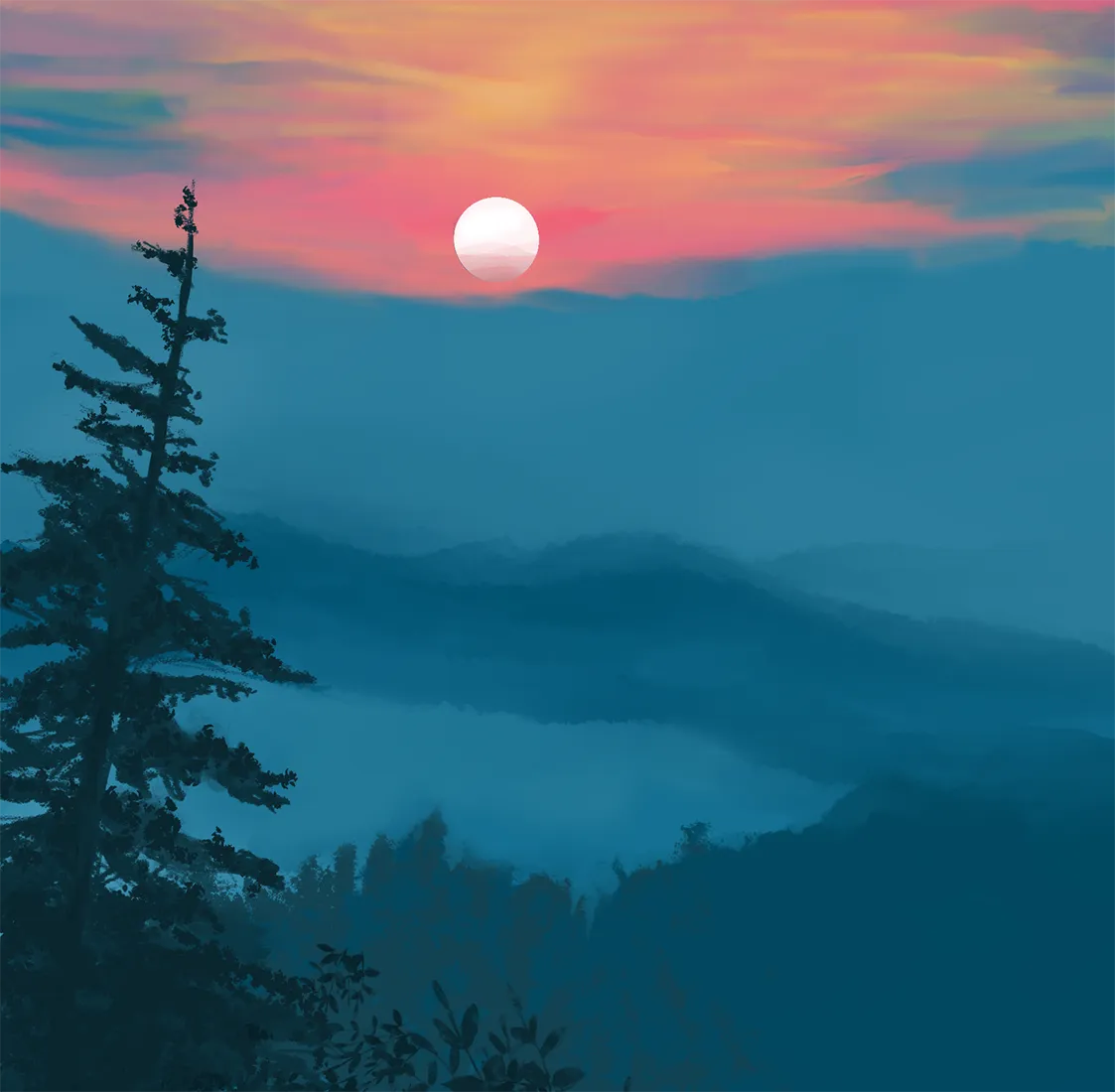 Landscape, digital painting
