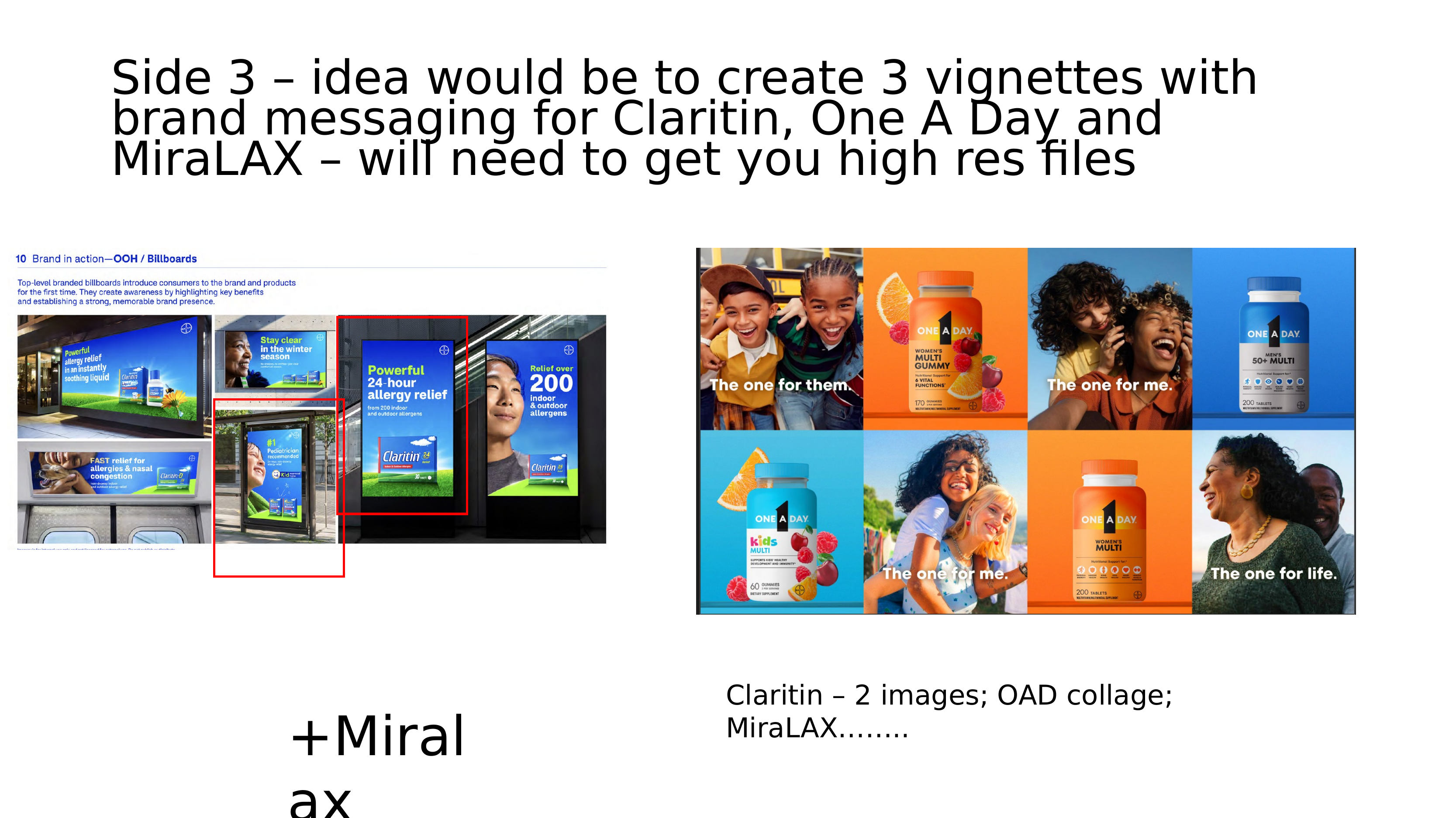 Creative direction deck — Side 3 brand vignettes