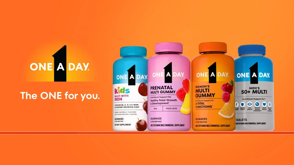 One A Day new brand identity — portfolio lineup key visual, The ONE for you