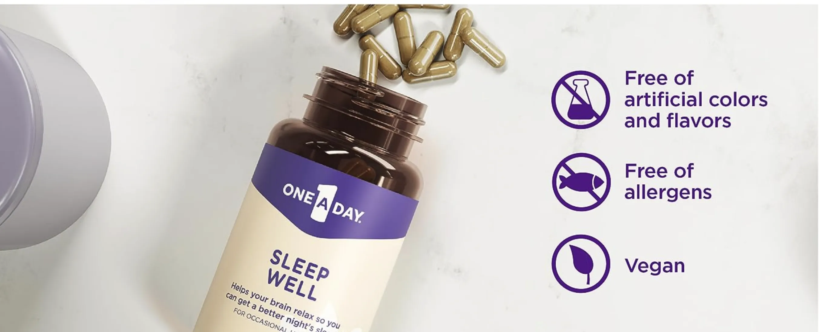 One A Day pill spill product photography