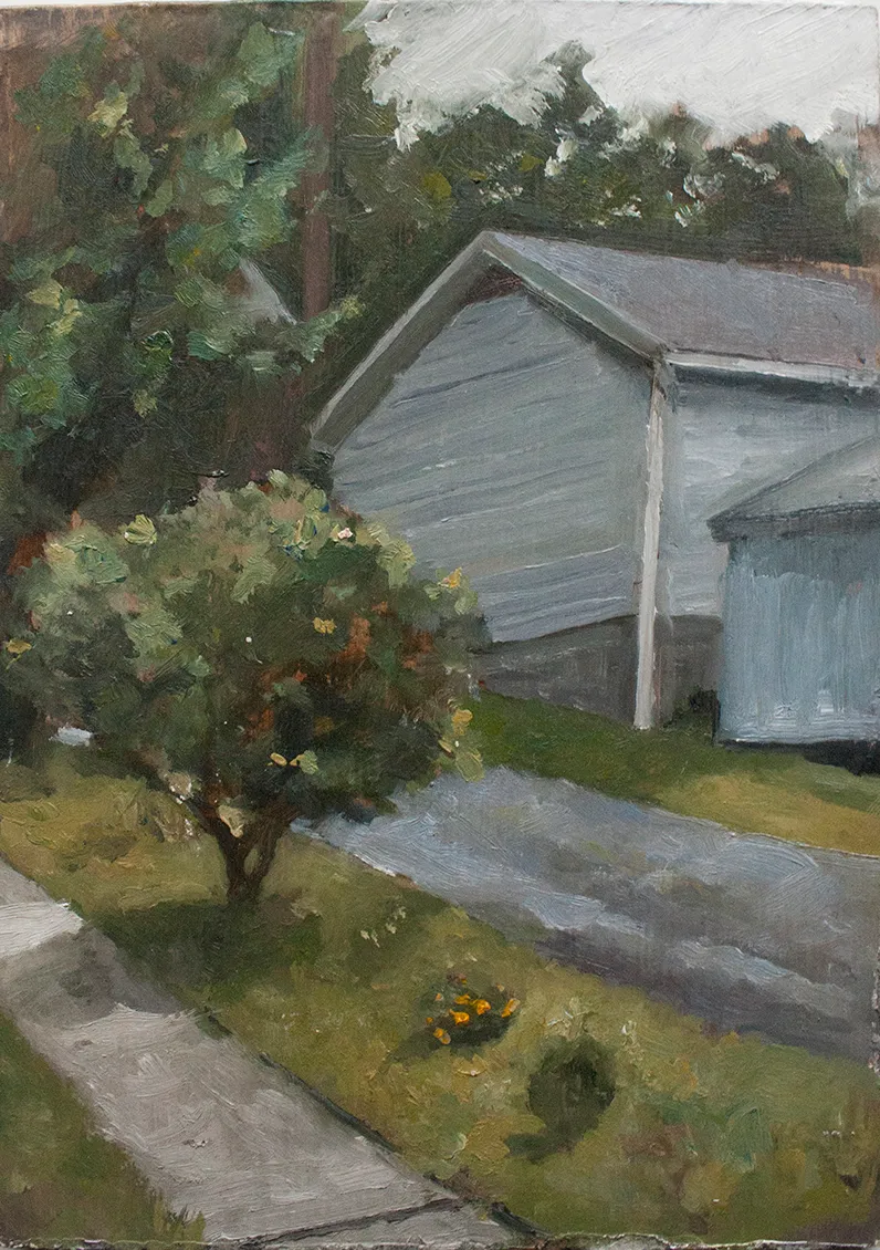 Plein air oil painting
